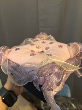 Delicate Pink Organza Accent Tissue Box Cover